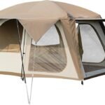 4-6 Person Camping Tent with 3 Door 2 Room Waterproof | Durable Material, Mesh Screen, Double Side Zipper, Stand Tall, Outdoor Camping, Weekend Getaway, Gathing, Picnic, Party