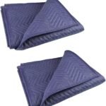 2 Moving Blankets 40"x 72" Heavy Duty Packing Blankets for Moving Shipping Thick Furniture Wrapping for Moving Supplies Professional Quilted Shipping Blankets