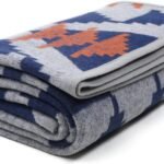 Merino Wool Camp Blanket - Warm Thick Washable Large Outdoor Camping Sleeping Throw Blanket All Weather, Aztec Grey 79X63 | Soft;Warm;Machine washable;Thick;Comfy snug;For couch patio sleeping grass stadium hiking;Multi colors and patterns options