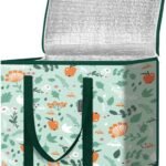 Collapsible Insulated Cooler Tote Bag – Large Reusable Thermal Grocery Bag with Leak-Resistant Interior
